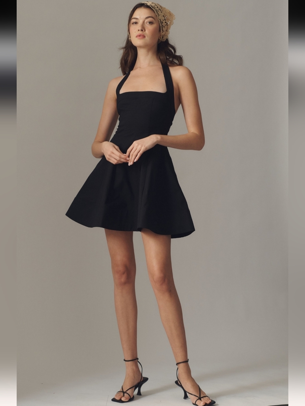 Maeve Square-Neck Fit-and-Flare Mini Dress